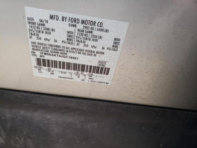 1FM5K8AT4JGC18681 - 2018 FORD EXPLORER POLICE INTERCEPTOR SILVER photo 13