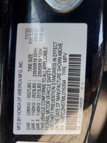 5J8TC2H57ML016394 - 2021 ACURA RDX TECHNOLOGY BLACK photo 13