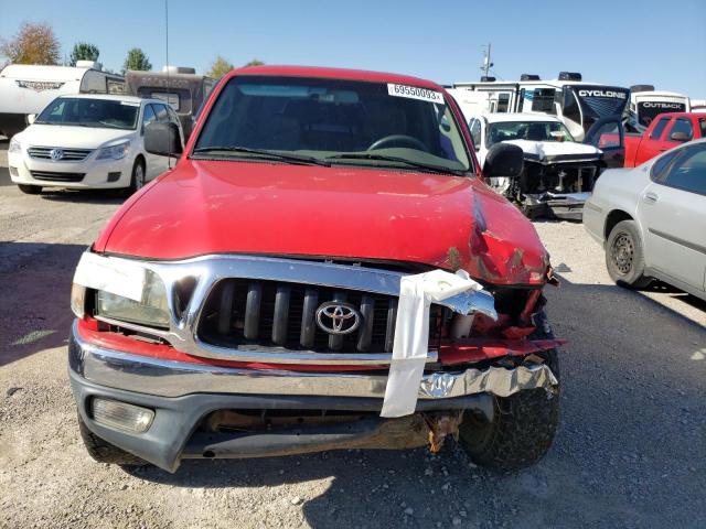 5TEHN72N04Z346450 - 2004 TOYOTA TACOMA DOUBLE CAB RED photo 5