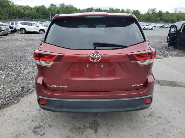 5TDJZRFHXKS603582 - 2019 TOYOTA HIGHLANDER SE RED photo 6