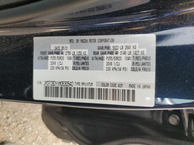 JM3TCBDYXM0530540 - 2021 MAZDA CX-9 GRAND TOURING BLUE photo 13