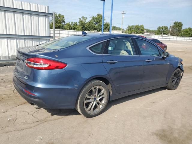 3FA6P0CD0KR153703 - 2019 FORD FUSION SEL ლურჯი ფოტო 3