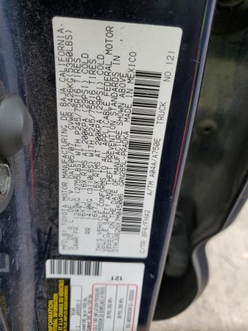 3TMJU62NX7M045006 - 2007 TOYOTA TACOMA DOUBLE CAB PRERUNNER BLUE photo 12
