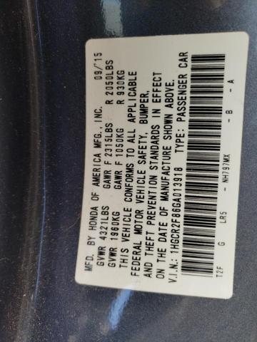 1HGCR2F86GA013918 - 2016 HONDA ACCORD EXL CHARCOAL photo 13