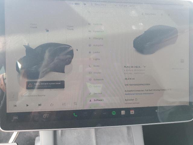 7SAYGDEE6PA031954 - 2023 TESLA MODEL Y Қара фото 9