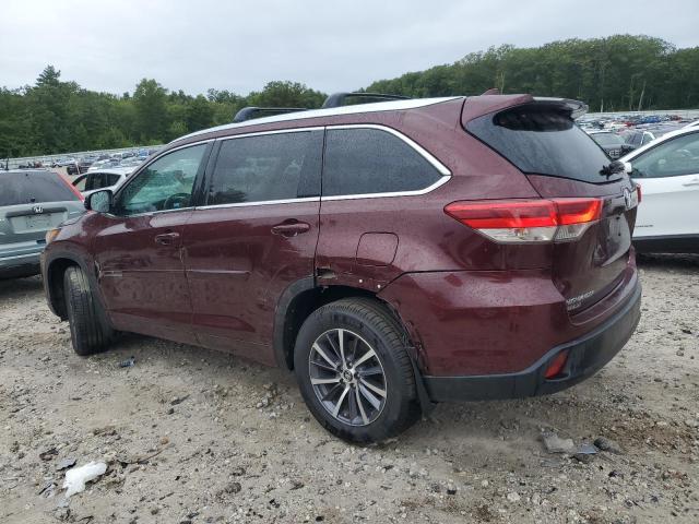 5TDJZRFH4JS494308 - 2018 TOYOTA HIGHLANDER SE Бордовий фото 2