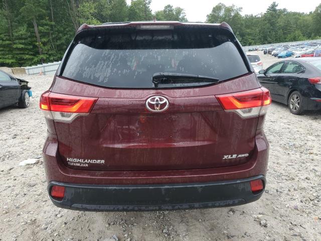 5TDJZRFH4JS494308 - 2018 TOYOTA HIGHLANDER SE Бордовий фото 6