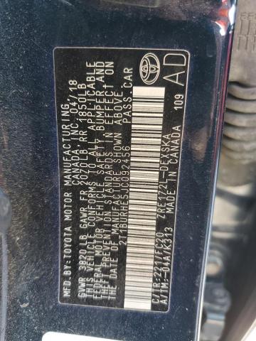 2T1BURHE5JC092456 - 2018 TOYOTA COROLLA L ლურჯი ფოტო 12