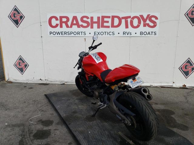 ZDM1RBTSXFB006909 - 2015 DUCATI MONSTER 821 RED photo 3