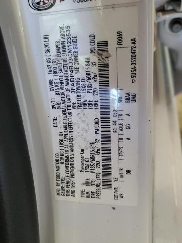 3FADP4BJ3CM123535 - 2012 FORD FIESTA SE WHITE photo 12