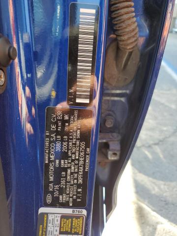 3KPFK4A78HE067505 - 2017 KIA FORTE LX BLUE photo 12