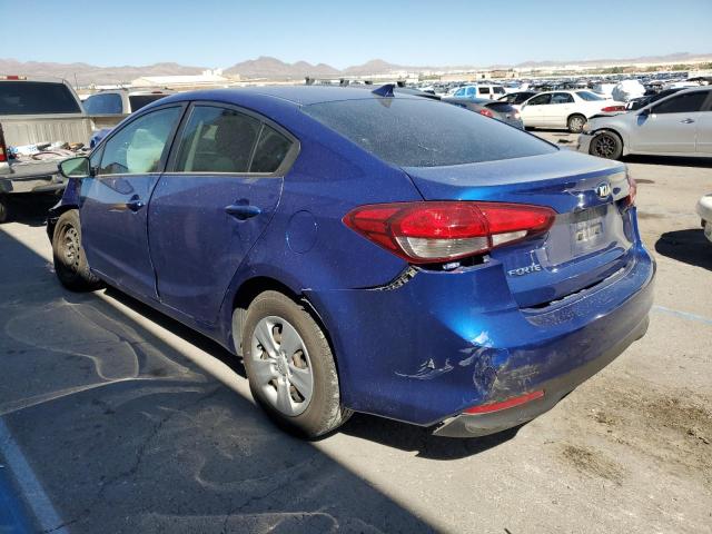 3KPFK4A78HE067505 - 2017 KIA FORTE LX BLUE photo 2