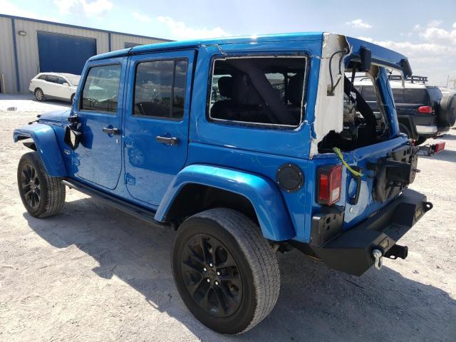 1C4BJWEG9FL696878 - 2015 JEEP WRANGLER U SAHARA BLUE photo 2