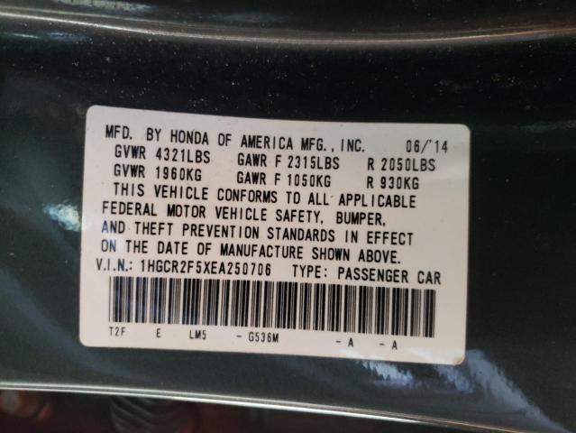 1HGCR2F5XEA250706 - 2014 HONDA ACCORD SPORT GRAY photo 12