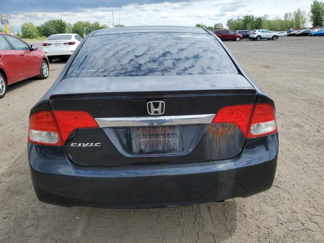2HGFA16689H030902 - 2009 HONDA CIVIC LX-S BLACK photo 6