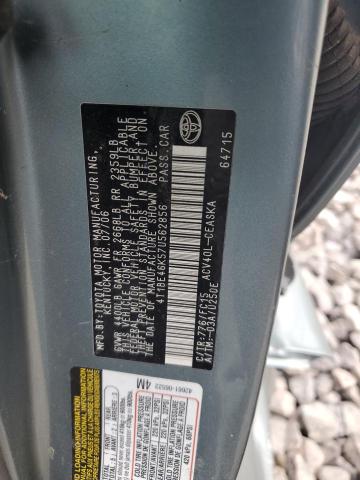 4T1BE46K57U562856 - 2007 TOYOTA CAMRY CE 绿色 照片 12