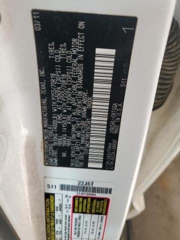 5TFUW5F19BX197581 - 2011 TOYOTA TUNDRA DOUBLE CAB SR5 WHITE photo 12