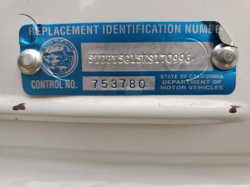 5TDBY5G15KS170996 - 2019 TOYOTA SEQUOIA SR5 白色 照片 13