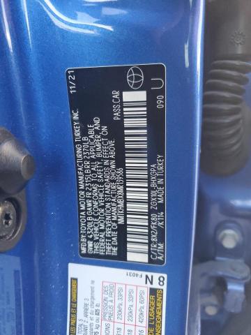 NMTKHMBX8MR139586 - 2021 TOYOTA C-HR XLE BLUE photo 12