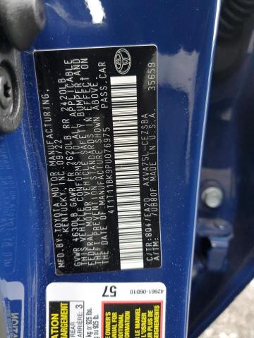 4T1T11BK9PU076975 - 2023 TOYOTA CAMRY SE NIGHT SHADE BLUE photo 12