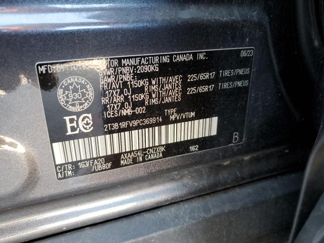 2T3B1RFV9PC369914 - 2023 TOYOTA RAV4 LE GRAY photo 12