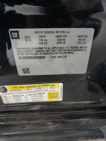 1G1ZB5EBXAF300547 - 2010 CHEVROLET MALIBU LS შავი ფოტო 12