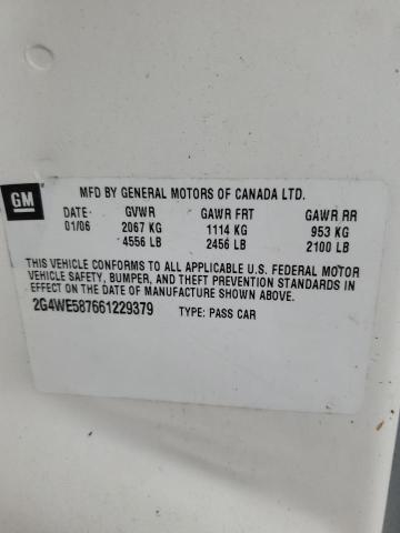 2G4WE587661229379 - 2006 BUICK LACROSSE CXS 白色 照片 12