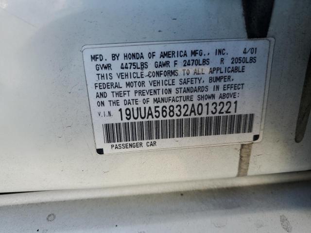 19UUA56832A013221 - 2002 ACURA 3.2TL TYPE-S WHITE photo 12