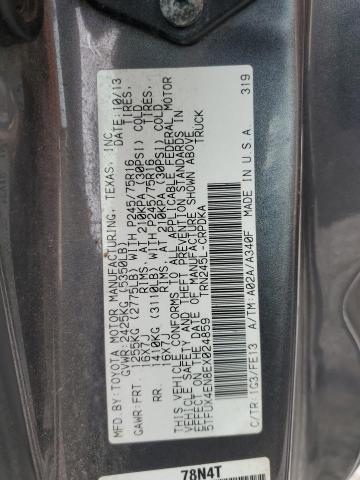 5TFUX4EN8EX024859 - 2014 TOYOTA TACOMA ACCESS CAB Gris photo 12