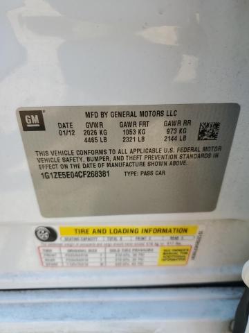 1G1ZE5E04CF268381 - 2012 CHEVROLET MALIBU LTZ თეთრი ფოტო 13