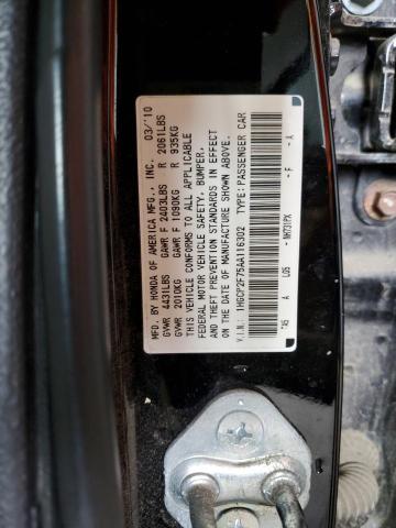 1HGCP2F75AA116302 - 2010 HONDA ACCORD EX BLACK photo 13