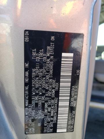 5TBRU34155S443662 - 2005 TOYOTA TUNDRA ACCESS CAB SR5 SILVER photo 12