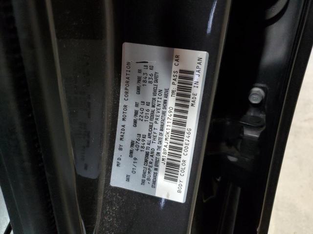 JM1BPAJM0K1117490 - 2019 MAZDA 3 CHARCOAL photo 12