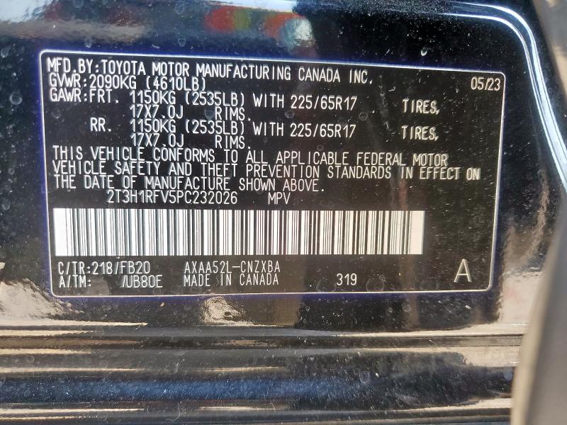 2T3H1RFV5PC232026 - 2023 TOYOTA RAV4 LE Qara foto 14