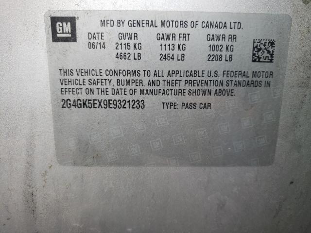 2G4GK5EX9E9321233 - 2014 BUICK REGAL 银色 照片 12