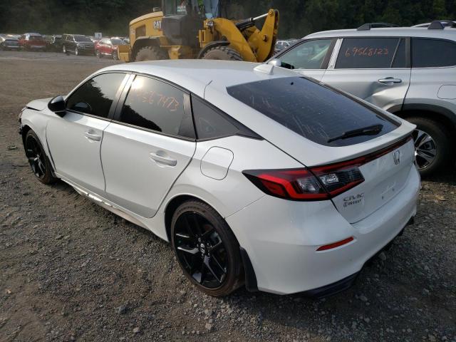 19XFL2G81PE008263 - 2023 HONDA CIVIC SPORT WHITE photo 2