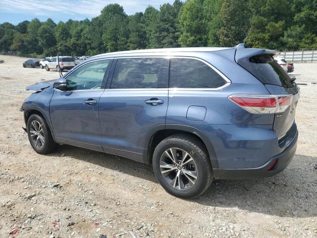 5TDKKRFH2GS503055 - 2016 TOYOTA HIGHLANDER XLE BLUE photo 2
