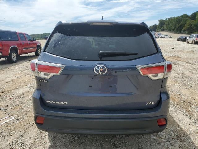 5TDKKRFH2GS503055 - 2016 TOYOTA HIGHLANDER XLE BLUE photo 6