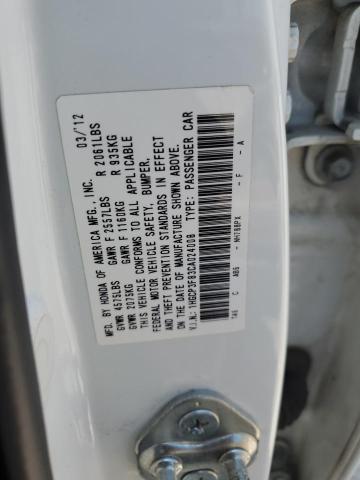 1HGCP3F83CA024008 - 2012 HONDA ACCORD EXL WHITE photo 12