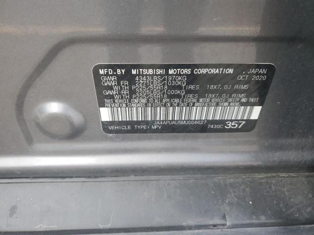 JA4APUAU5MU004627 - 2021 MITSUBISHI OUTLANDER ES SILVER photo 14