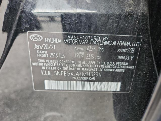 5NPEG4JA4MH112311 - 2021 HYUNDAI SONATA SE 黑色 照片 12