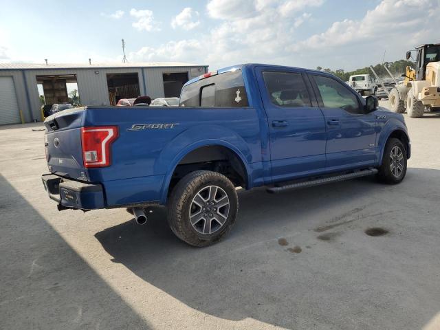 1FTEW1CP5HKD57404 - 2017 FORD F150 SUPERCREW BLUE photo 3