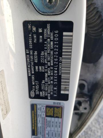 5XXGW4L26JG221006 - 2018 KIA OPTIMA SX 白色 照片 12