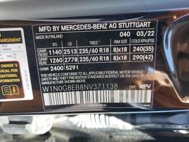 W1N0G8EB8NV371138 - 2022 MERCEDES-BENZ GLC 300 4MATIC BLACK photo 13