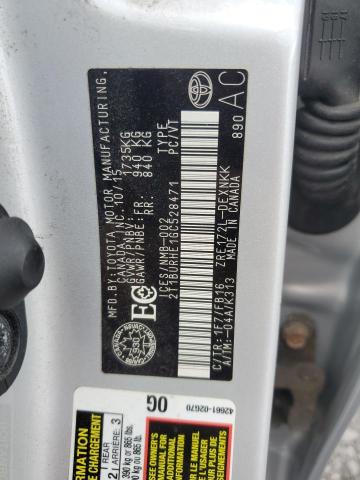 2T1BURHE1GC528471 - 2016 TOYOTA COROLLA L فضي صورة 13