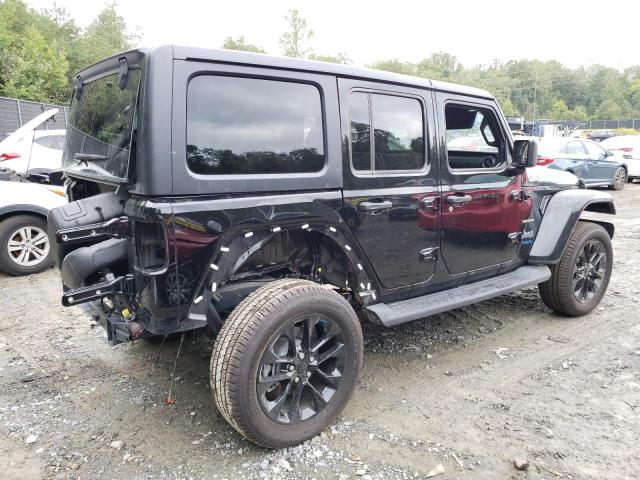 1C4JJXP63NW275693 - 2022 JEEP WRANGLER U SAHARA 4XE BLACK photo 3