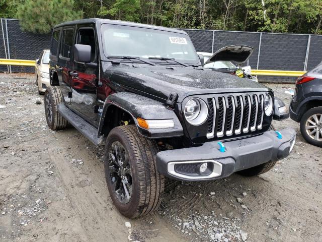 1C4JJXP63NW275693 - 2022 JEEP WRANGLER U SAHARA 4XE BLACK photo 4