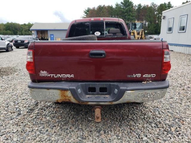 5TBBT44176S485147 - 2006 TOYOTA TUNDRA ACCESS CAB SR5 MAROON photo 6