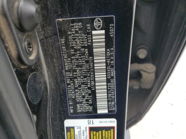 4T1BK1EBXFU146728 - 2015 TOYOTA AVALON XLE BLACK photo 12