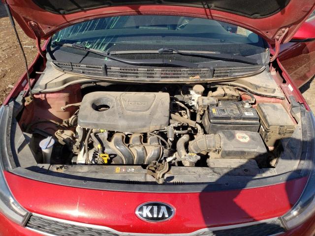 3KPA24AB0KE246837 - 2019 KIA RIO S RED photo 11